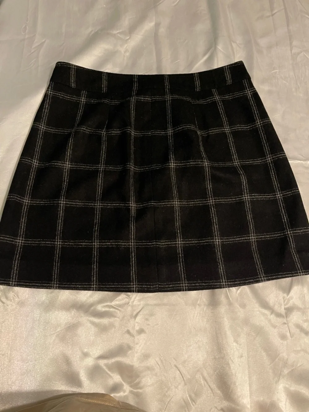 Madewell Black Windowpane Mini Skirt with Ring Detail - Picture 4 of 6
